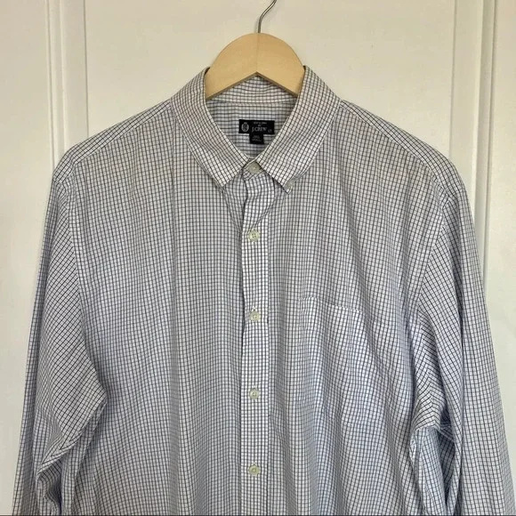 J. Crew Men’s Plaid 2Ply Button Up Dress Shirt LT - Picture 2 of 5
